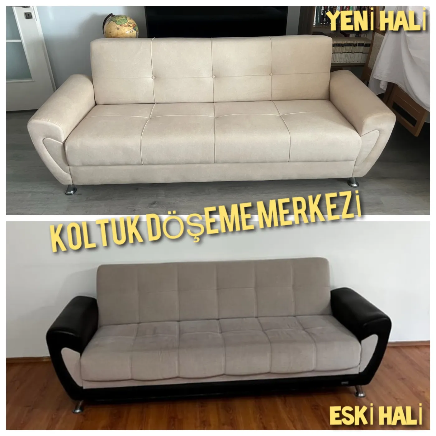 Koltuk Döşeme Merkezi çalışması — yenilenen koltuk 1