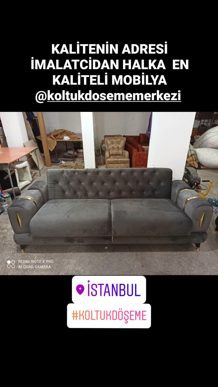 Gri chesterfield kanepe döşeme