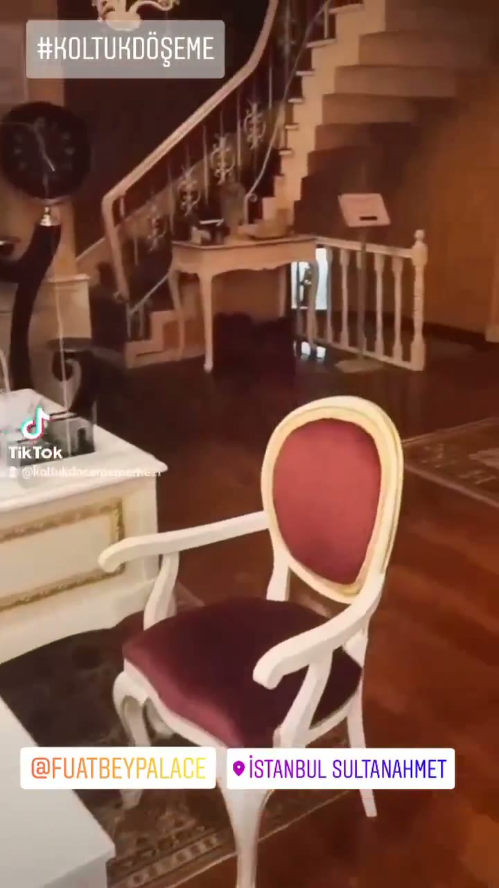 Fuat Bey Palace klasik madalyon sandalye döşemesi