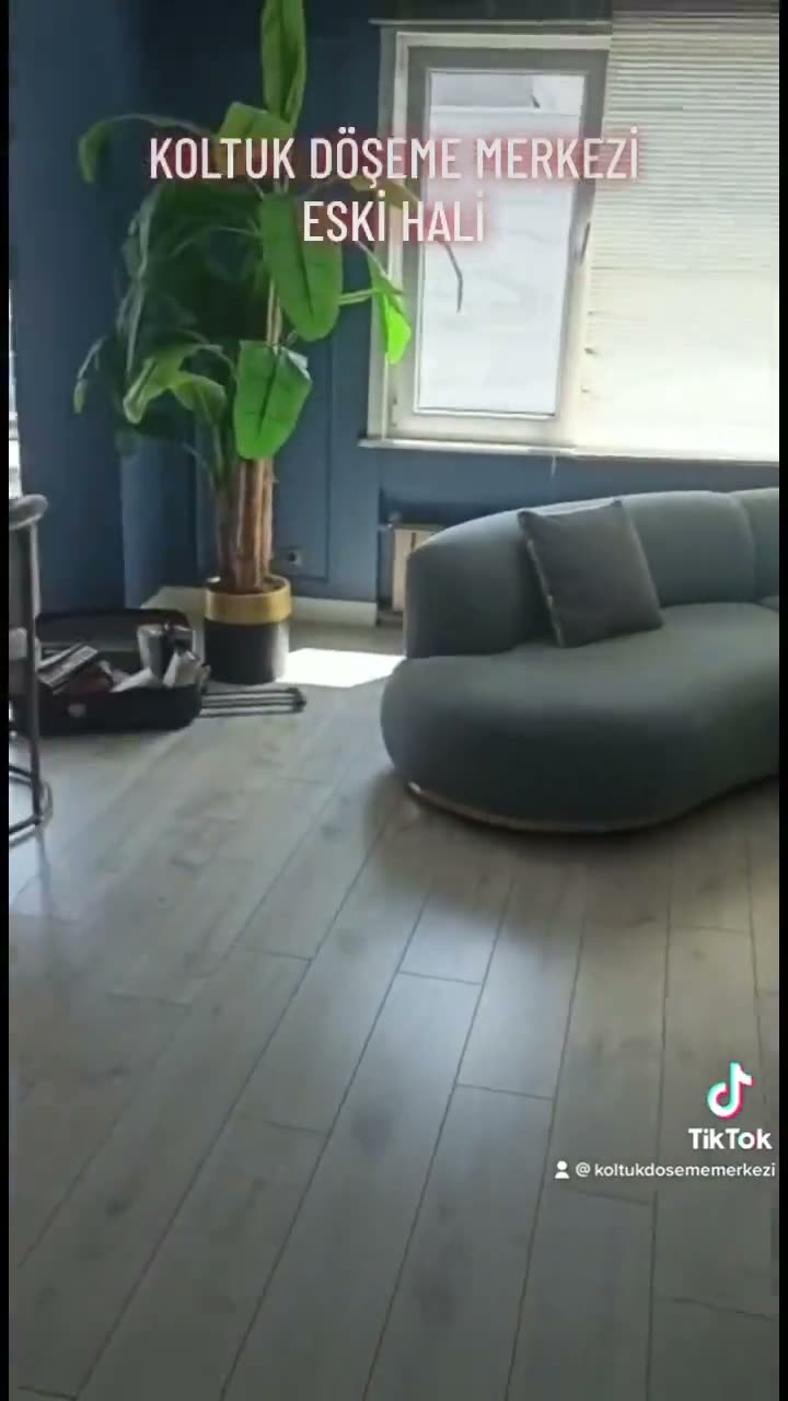 Yenilenen gri koltuk takımı